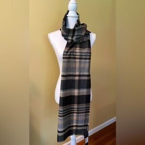 Fraas scarf, black, gray, tan. NWT Women’s or Men’s